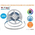 V-TAC VT-COB-422 STRISCIA LED COB MULTICOLRE RGB 13W/M 24V 672 LED/Metro 10mm