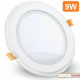 FARETTO AD INCASSO LED VETRO DI FORMA ROTONDO DA 9W UNIVERSO