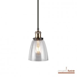 LAMPADARIO MODERNO IN VETRO TRASPARENTE CON PORTALAMPADA PER LAMPADINE E27 V-TAC