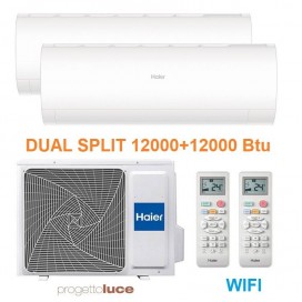 Climatizzatore HAIER PEARL DUAL SPLIT 12000+12000 Btu INVERTER 3,5kW WIFI R32