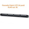 Pannello Patch UTP 24 Posti RJ45 Cat.5E NETWORKING