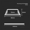 Profilo in Alluminio Flessibile Colore Bianco per Strip LED Copertura Satinata