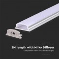 Profilo in Alluminio Flessibile Colore Bianco per Strip LED Copertura Satinata