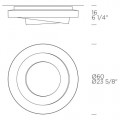 LEUCOS LOOP-LINE PLAFONIERA VETRO SATINATO BIANCO