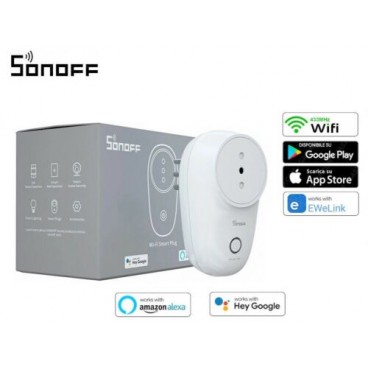 PRESA SMART SONOFF WIFI WIRELESS SPINA EU APP ANDROID IOS SMARTPHONE 433 MHZ