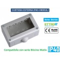 CUSTODIA ESTERNA IDROBOX 4 MODULI IP40 COMPATIBILE CON SERIE BTICINO MATIX