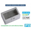 CUSTODIA CONTENITORE DA PARETE IDROBOX 4 MODULI IP55 COMPATIBILE BTICINO MATIX