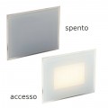 Segnapasso Faretto LED 3W Vetro Incasso Muro Scatola 503 luce balcone IP65 INTEC