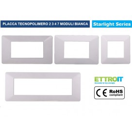 Placche Placca compatibili Vimar Plana 2 3 4 7 Posti Moduli Bianca