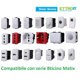 SERIE BTICINO FRUTTI MATIX COMPATIBILE PRESA SCHUKO LAN PULSANTE DEVIATORE USB