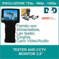  TESTER CCTV AHD 720P 960P 1080P TELECAMERA VIDEOSORVEGLIANZA MONITOR COLORI 