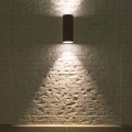 APPLIQUE LED DOPPIA EMISSIONE MURO GU10 ALLUMINIO CORTEN ESTERNO IP65 V-TAC