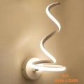 Applique LED moderno lampada da parete curva spirale 12W luce camera letto 3in1
