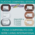 PLACCHE 3 4 - 6 MODULI COMPATIBILI BTICINO LIVING INTERNATIONAL COLORI ASSORTITI