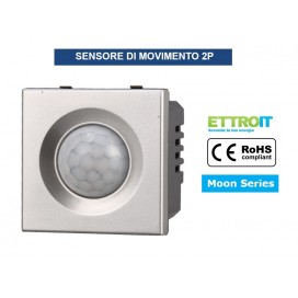 SENSORE DI MOVIMENTO 2P 2 MODULI 250V 50HZ SILVER COMPATIBILE BTICINO SERIE AXOLUTE - ETTROIT