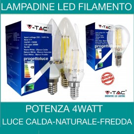 Lampadine led E14 a filamento