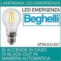 BEGHELLI LAMPADA LED ANTI BLACK OUT ZAFIRO EMERGENZA 6W 230V E27 2700K