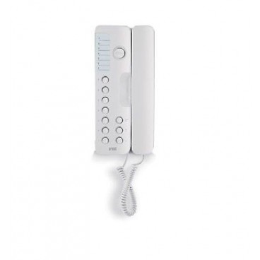 Citofono URMET 1183/3 elettronico di colore bianco Miro 2 Voice 2 fili 10 tasti
