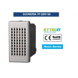 SUONERIA 1P 6A 220V SILVER COMPATIBILE BTICINO SERIE AXOLUTE