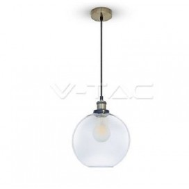 LAMPADA V-TAC PORTALAMPADA PENDENTE IN VETRO VT-7250 E27 SOFFITTO