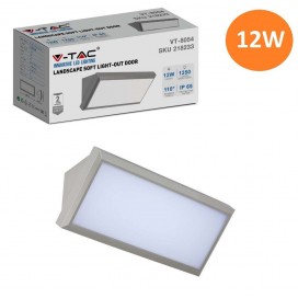 V-TAC VT-8054 PLAFONIERA LAMPADA LED DA MURO 12W APPLIQUE PARETE ESTERNO IP65