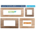 Placche Placca compatibili Vimar Plana 2 3 4 7 Posti Moduli Colore LEGNO CHIARO