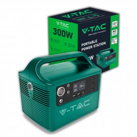 V-TAC VT-303 ACCUMULATORE PORTATILE AL LITIO 252WH 300W RICARICABILE COMPATIBILE CON SISTEMA FOTOVOLTAICO PORTATILE