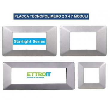 Placche Placca compatibili Vimar Plana 2 3 4 7 Posti / Moduli SILVER