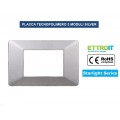 Placche Placca compatibili Vimar Plana 2 3 4 7 Posti / Moduli SILVER