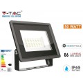 V-TAC VT-4954-B FARO LED SMD 50W ULTRA SOTTILE DA ESTERNO IP65 COLORE NERO