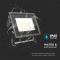 V-TAC VT-4954-B FARO LED SMD 50W ULTRA SOTTILE DA ESTERNO IP65 COLORE NERO