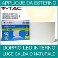 Applique led per esterni doppia luce regolabile 6w luce naturale lampada parete