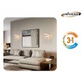 APPLIQUE LAMPADA LED A SPIRALE MOTAGGIO A PARETE 10W COLORAZIONE LUCE 3IN1 CCT