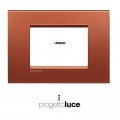 PLACCA 3 MODULI QUADRA IN METALLO BRICK BTICINO LIVINGLIGHT LNA4803RK