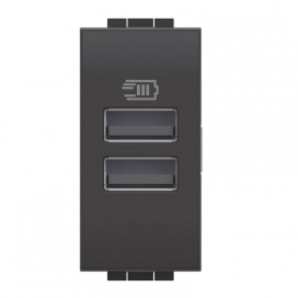 Bticino LivingLight doppia presa USB tipo A 1 modulo L4191AA