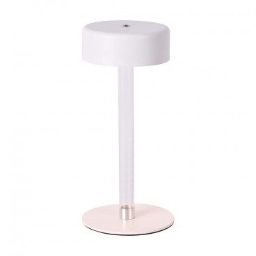V-TAC Lampada LED da Tavolo 3W Colore Bianco e Trasparente Ricaricabile Dimmerabile 3in1
