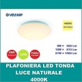 PLAFONIERA LAMPADA LED APPLIQUE Soffitto tonda da 9 a 21w Pannello Naturale 