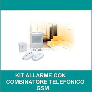 KIT ALLARME SENZA FILI con COMBINATORE TELEFONICO GSM AVIDSEN 100108