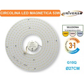 CIRCOLINA PIASTRA MAGNETICA LED 53W Ø27CM T9 RICAMBIO NEON PLAFONIERA CIRCOLARE