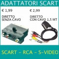 ★ADATTATORE Cavo SCART Maschio/Femmina + Audio RCA S-VIDEO Presa IN OUT S-vhs TV