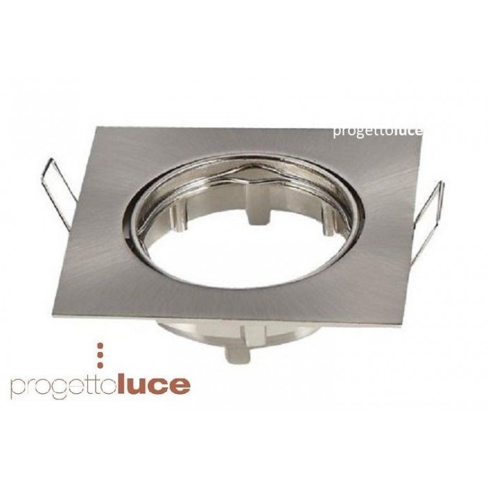 Aigostar PORTA FARETTO ORIENTABILE DA INCASSO 3 POSTI PER GU10 MR16 GU5.3 COB 4 PEZZI 