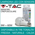 V-TAC LAMPADINA A LED CON SENSORE CREPUSCOLARE INTERNO