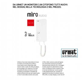 URMET CITOFONO MIRO' 1183/5 PER SISTEMA 2VOICE COMFORT CORNETTA CITOFONICA