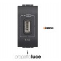 BTICINO L4285C1 CARICATORE USB LIVINGLIGHT ANTRACITE 1A