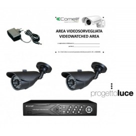 Kit Videosorveglianza Comelit AHD SMART 2MP XVR 4 canali 2 bullet AHKIT004S02A