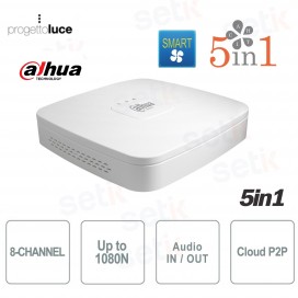 DVR IBRIDO CLOUD HDCVI AHD TVI CVBS IP 8 CH CANALI DAHUA XVR4108C