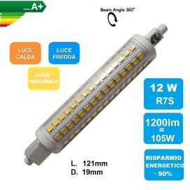 LAMPADINA LED R7S 12W LED 2835 360°