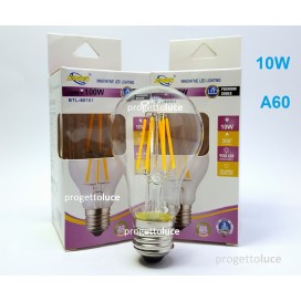 LAMPADA LED FILAMENTO 10W E27 A60 LUCE CALDA