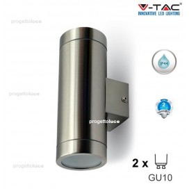 LAMPADA DA MURO APPLIQUE GU10 ACCIAIO INOX IP44